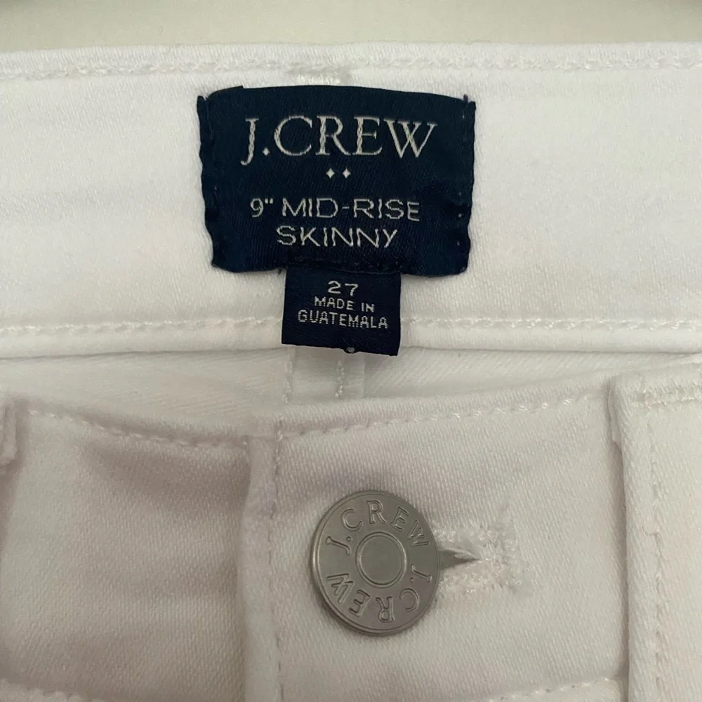 J.Crew Re‑Imagined 9” Mid‑Rise White Skinny Jeans | Size 27 - Picture 7 of 9
